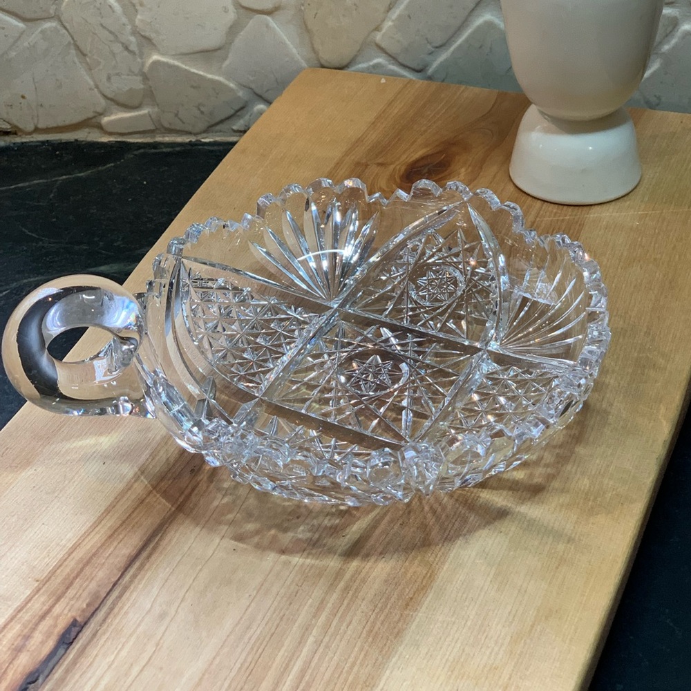 AMERICAN BRILLIANT | Vintage Cut Crystal Candy Dish